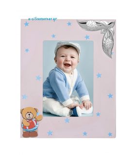 Ciel Bear Wooden Picture Frame with Silver Angle 