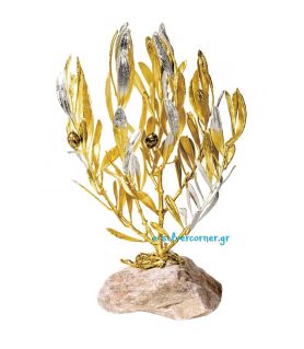 Olive Branch with Gold and Silver 