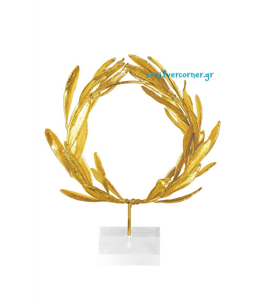 Gold Wreath from Olive Branch - Plexiglass