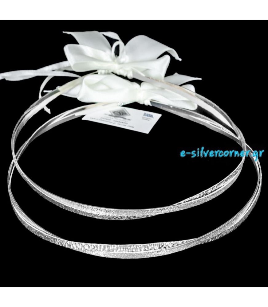 Silver Wedding Crowns Kassiopi