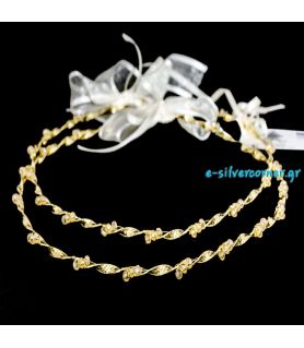 Handmade Gold-Plated in 24k Gold  Wedding Crowns SWAROVSKI GOLD