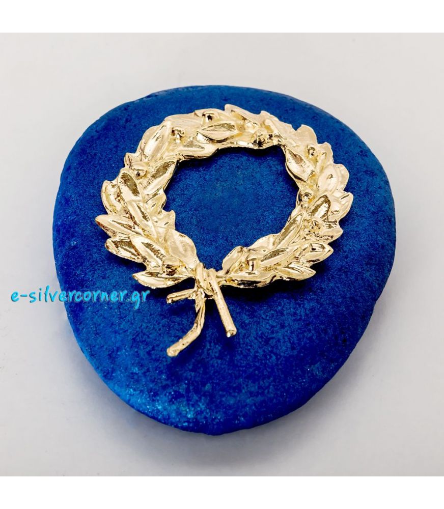 Gold-plated Kotinos Charm on Blue Stone 