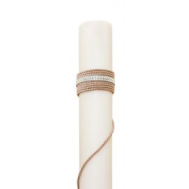 Wedding Candle with Cord and Small Crystals 