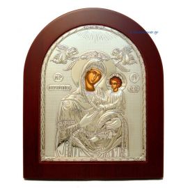 Stamped pure silver 998° icon of Holy Virgin Mary Quick Listening