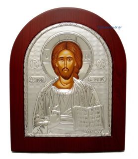 Stamped pure silver 998° icon of Lord God's Wisdom