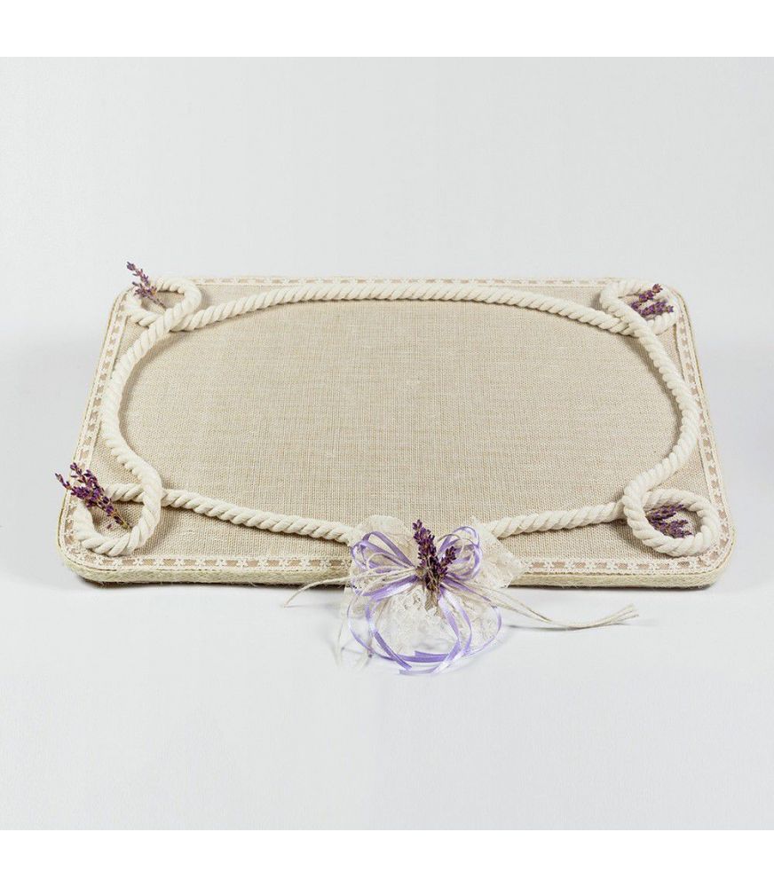 Wooden Tray CANVAS LAVENDER