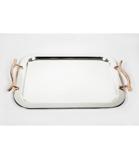 Silver Plated Tray ROSE GOLD HANDS