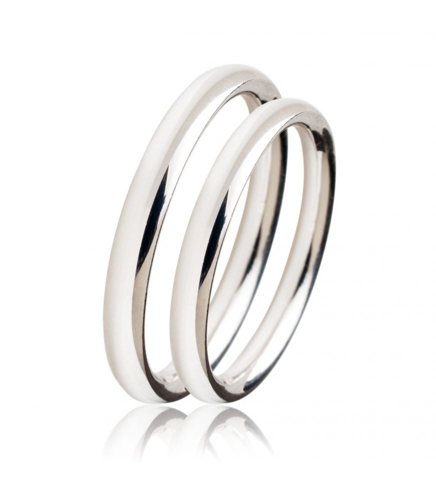 Classic White Gold Wedding Rings
