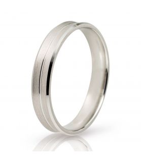 Matte White Gold Wedding Ring