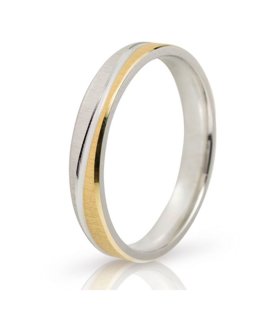 Modern Two-Tone Wedding Ring