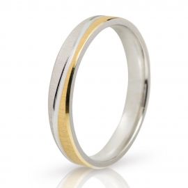Modern Two-Tone Wedding Ring