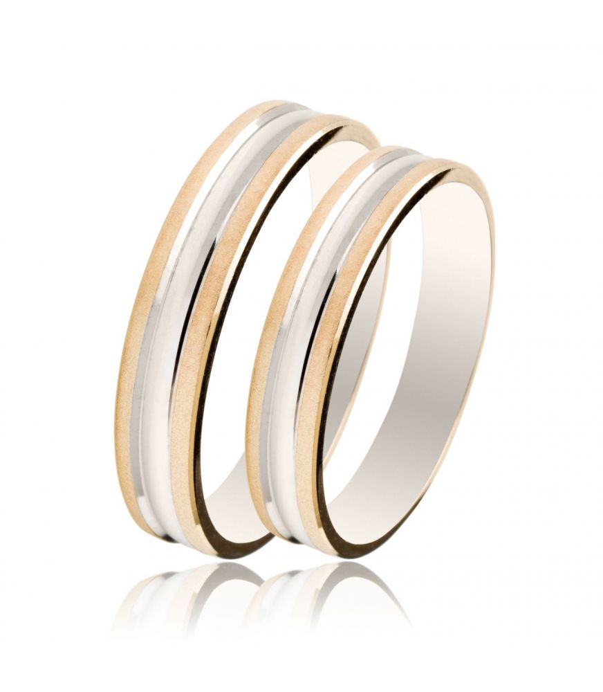 Handmade Two-Tone Wedding Rings 