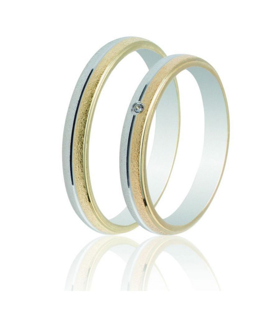 Bull Wedding Rings in White Gold and Yellow Gold 