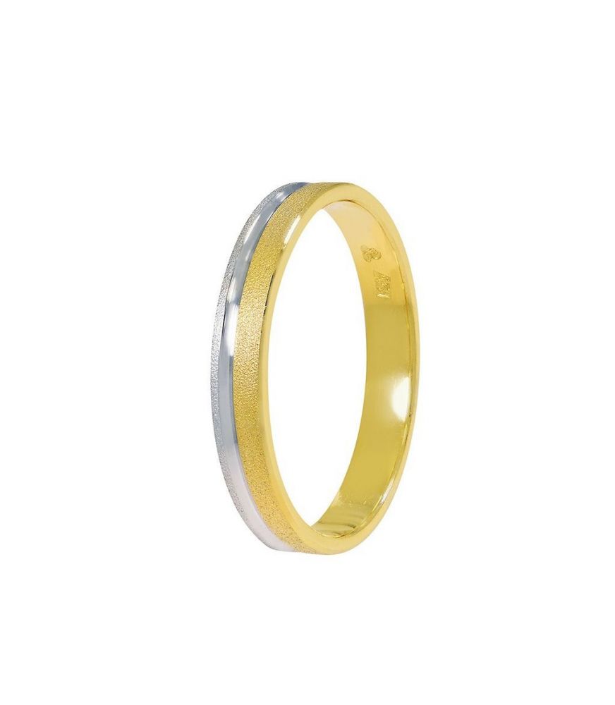 Two-Tone Wedding Ring in White Gold and Yellow Gold
