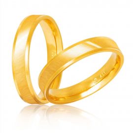 Handmade Iridescent Gold Wedding Rings