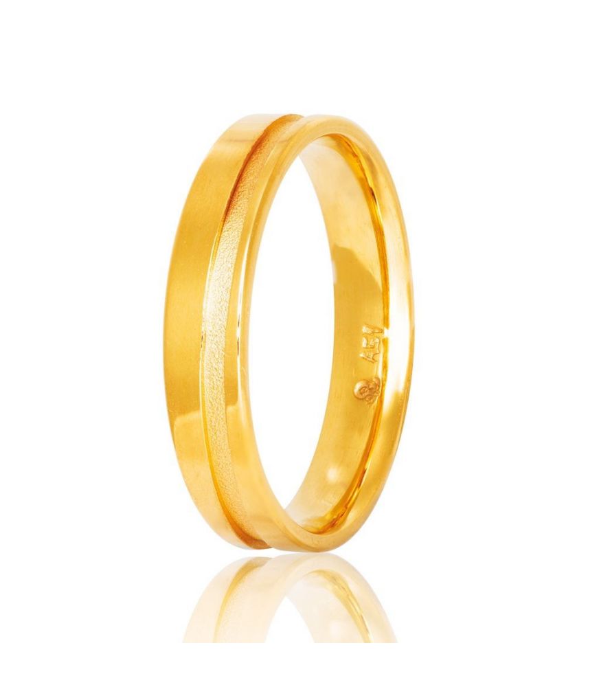 Polish Finished Handmade Gold Wedding Ring