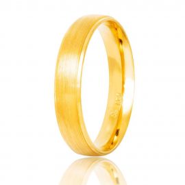 Handmade Matte Gold Wedding Ring