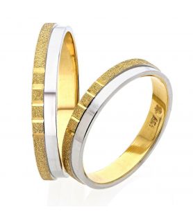 Handmade Two-Tone Wedding Rings 