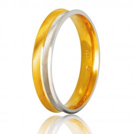 Comfort Fit Two-Tone Wedding Ring