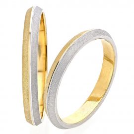 Two-Tone Domed Wedding Ring