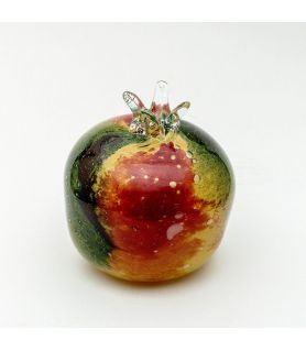 Hand-blown Glass Pomegranate in Vibrant Colours