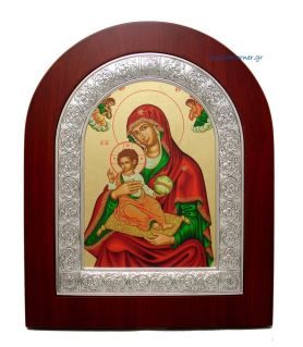 Holy Virgin Mary of Corfu with Red Purple