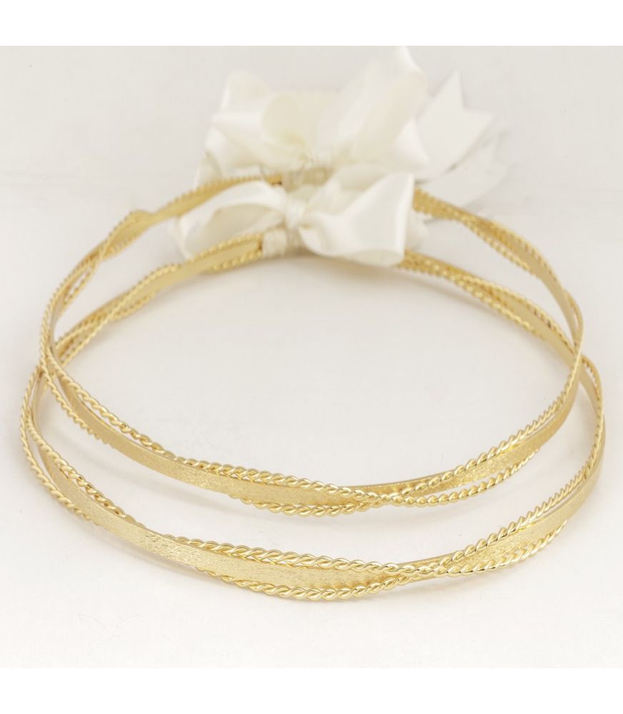 Handmade Gold Plated Wedding Crowns Kimolos
