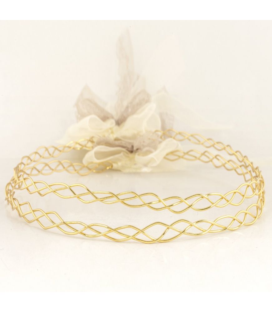 Handmade Gold Plated Wedding Crowns Vibe Gold