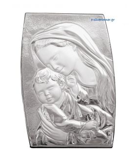 Madonna & Child Silver Icon 