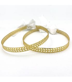 Handmade Gold Plated Wedding Crowns NATURE GOLD