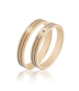 14K Gold Wedding Ring Flat