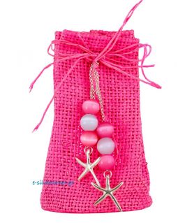 Bomboniere Bag with Worry Beads in Pink