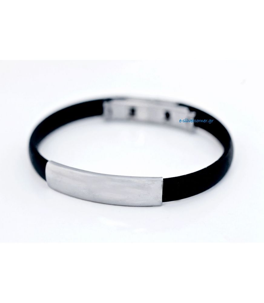 Bracelet with Steel Plate