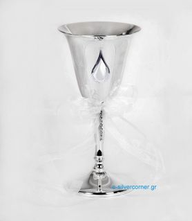 Crystal Wedding Wine Glass KYLIX SILVER