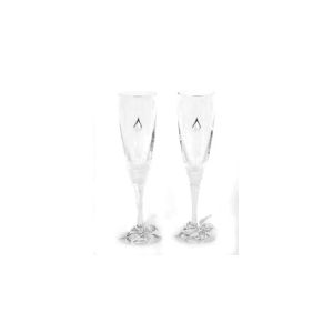 Silver-plated and Crystal Champagne Glasses